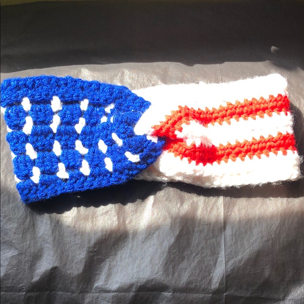 Blue and White Star Hair Bow Accessory - Picture 2 of 11